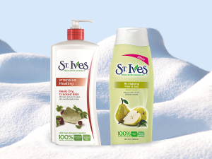 St. Ives Intensive Healing Body Lotion and  Revitalizing Pear & Soy Body Wash
