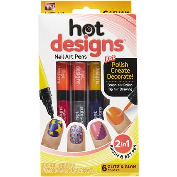 Nail Art Pens Hot Designs 6 Glitz & Glam Colours Design Create New